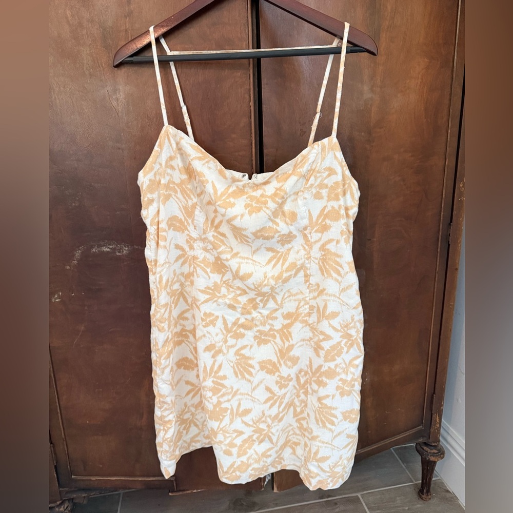 Abercrombie & Fitch White and Gold Mini Dress
